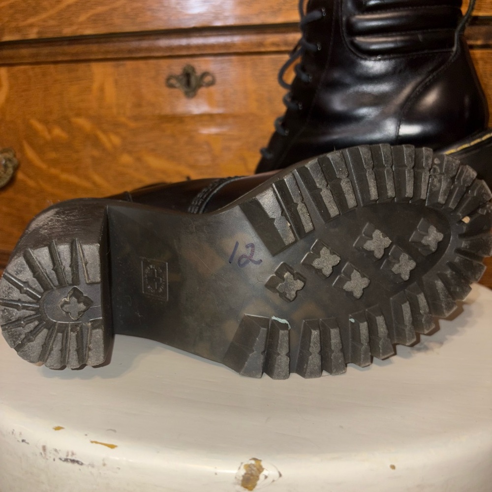 Dr. Martens Persephone Black Leather Platform Heeled Boots | Size 5 - Picture 8 of 16